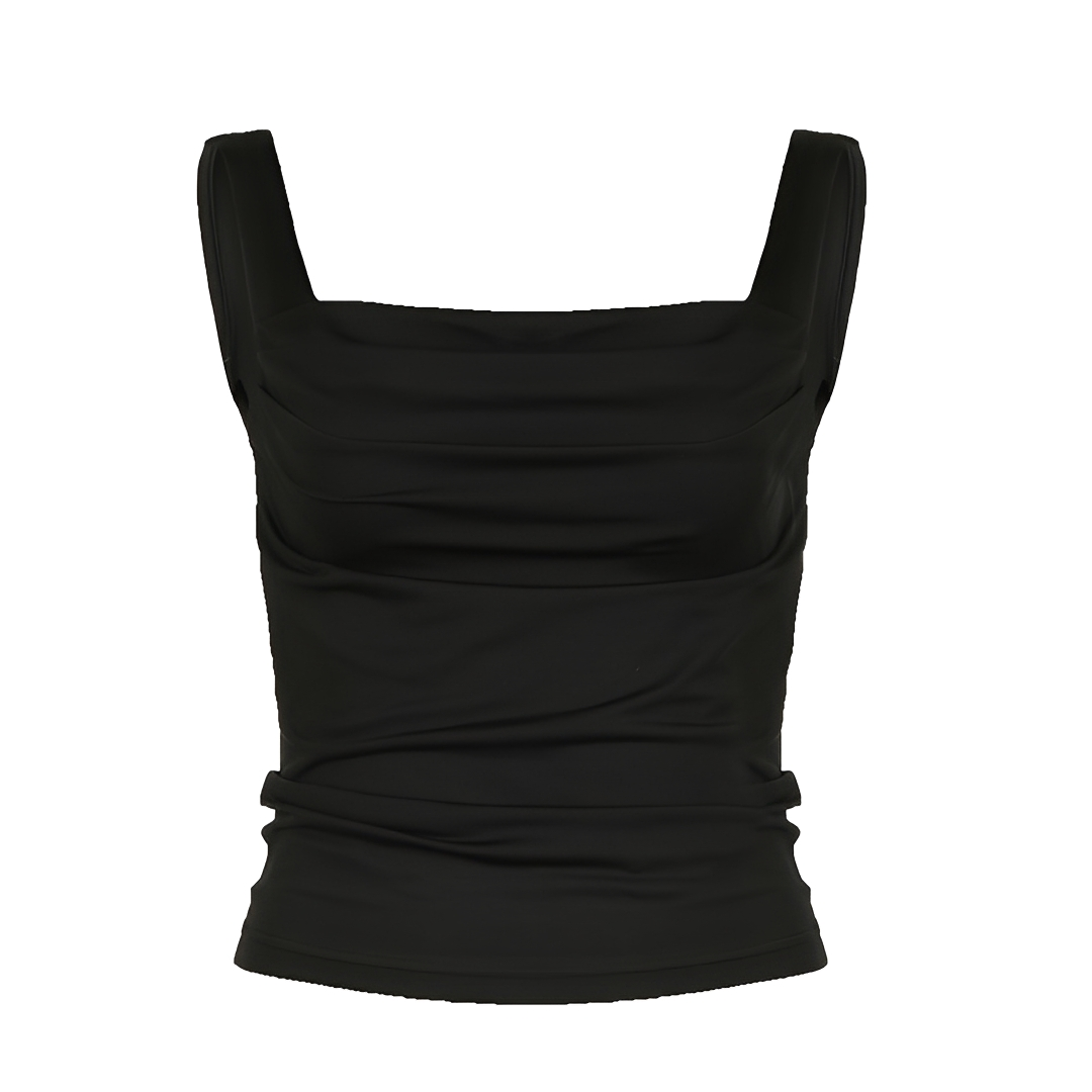 Genevieve - Schlichtes einfarbiges Cami-Top