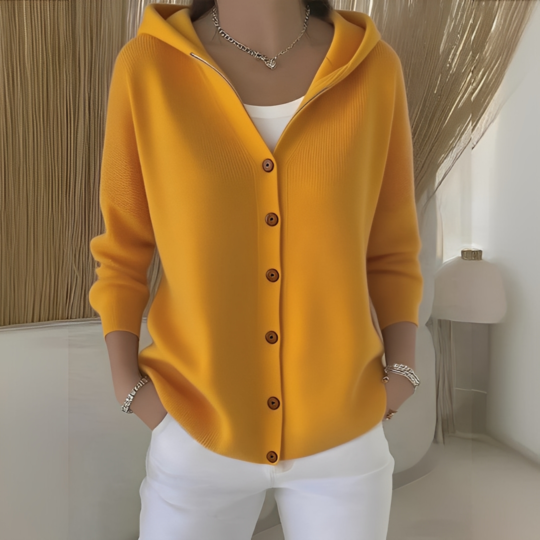 Orianne - Damen-Cardigan mit langen Baumwollärmeln