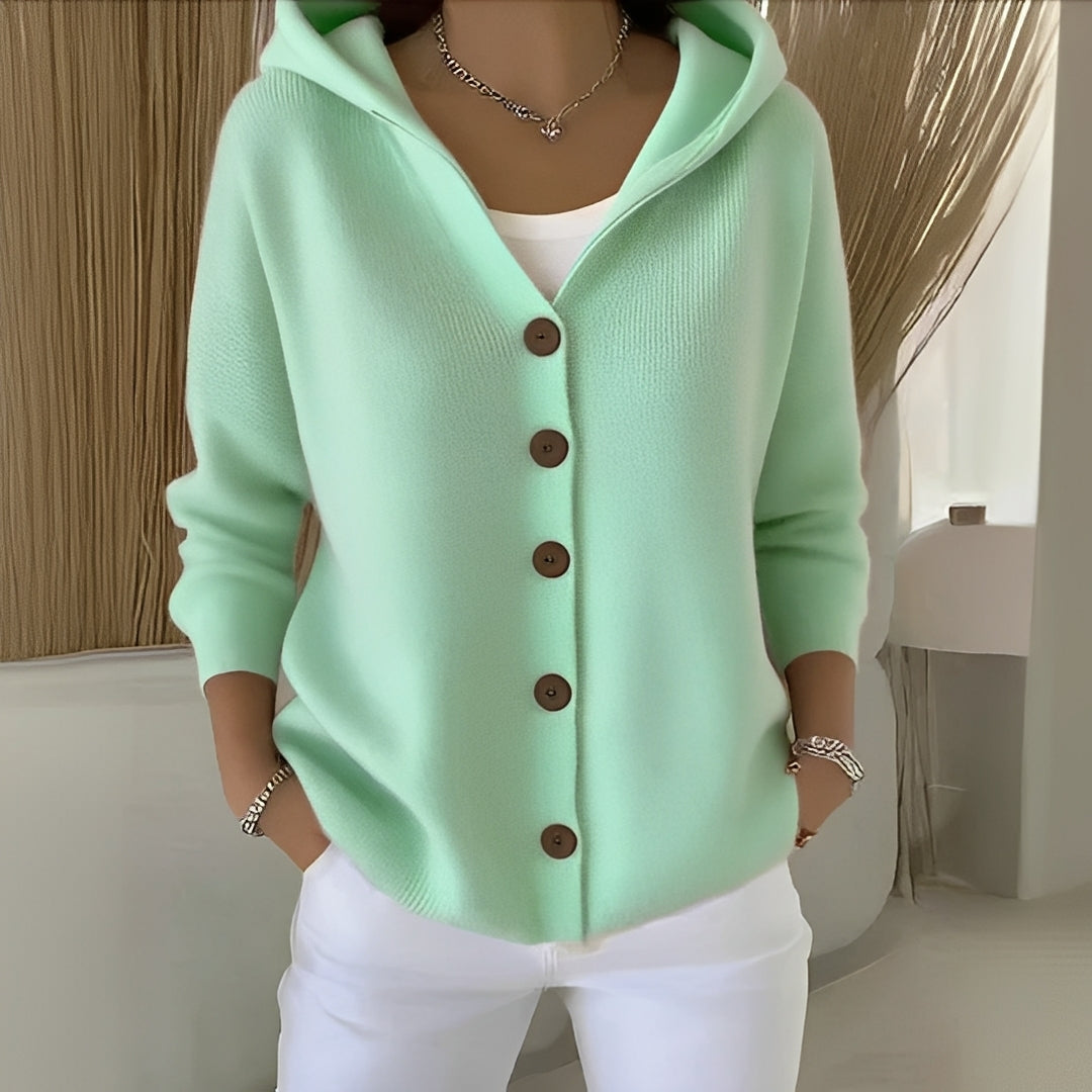 Orianne - Damen-Cardigan mit langen Baumwollärmeln