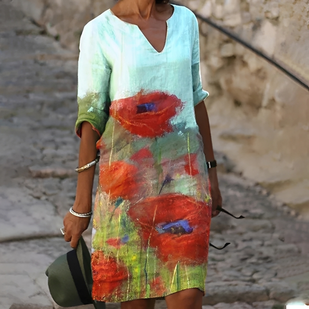 Jenette - Ansprechendes Damenkleid mit Blumenmuster