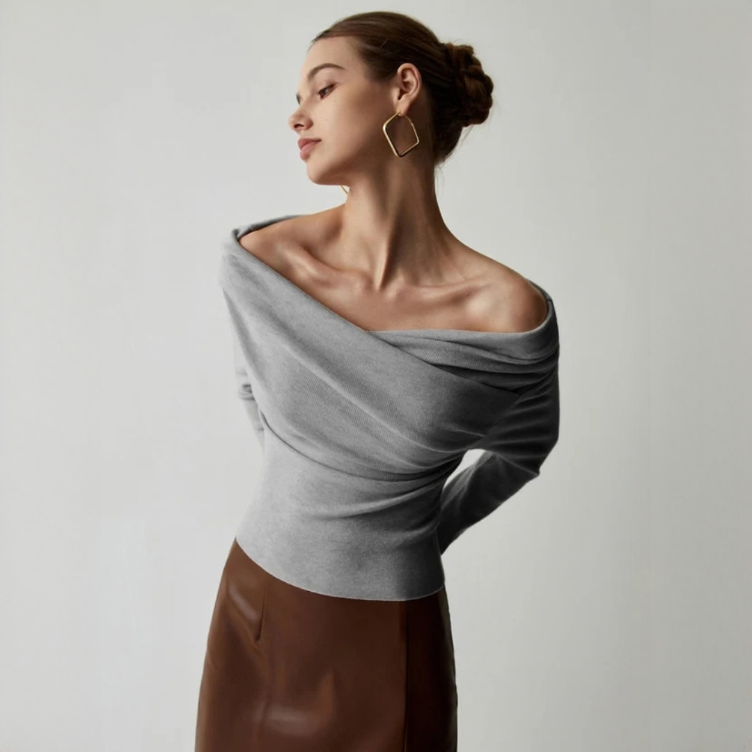 Yasmin - Edles, schulterfreies Oberteil