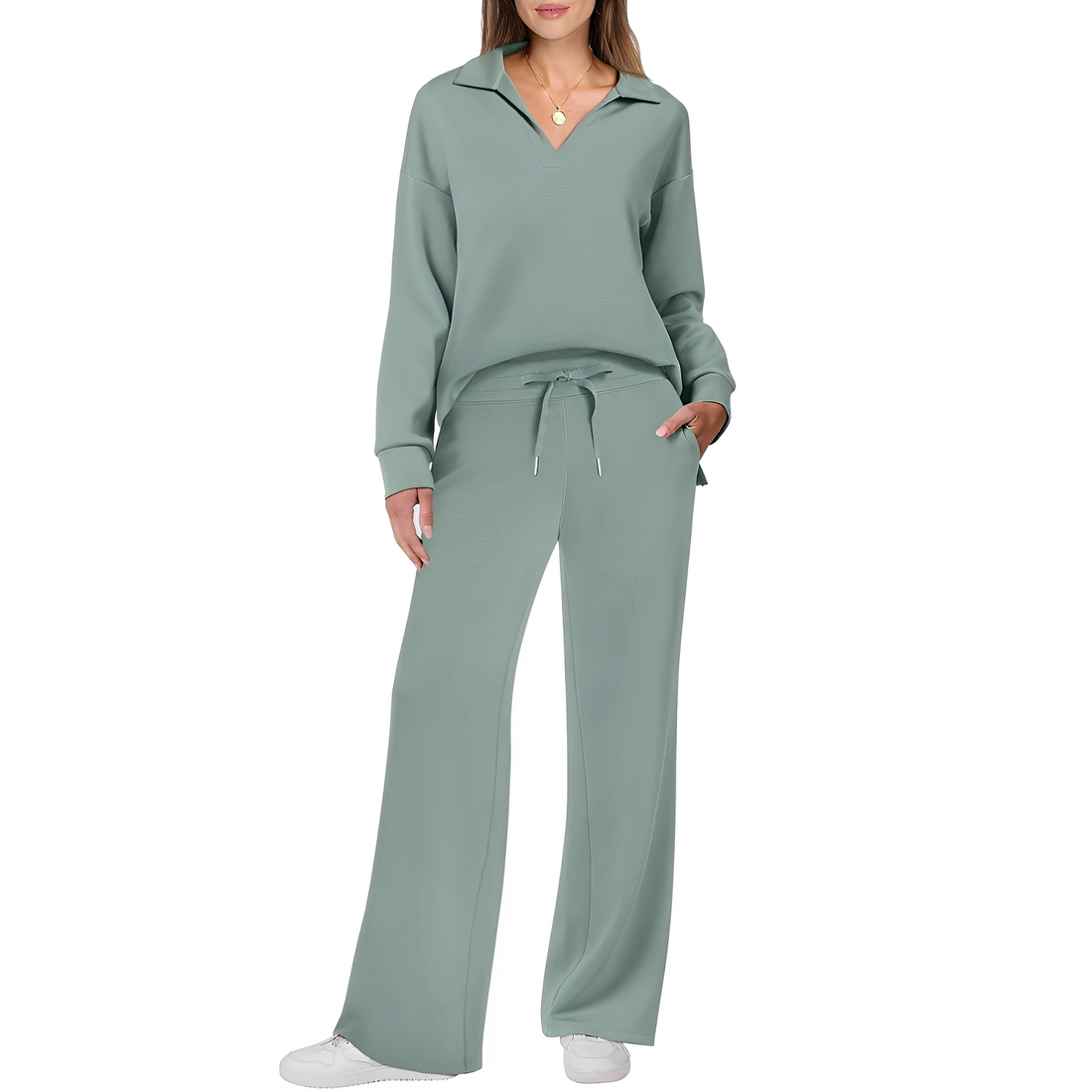 Justina - Bequemes Damen-Set mit Oberteil und Hose