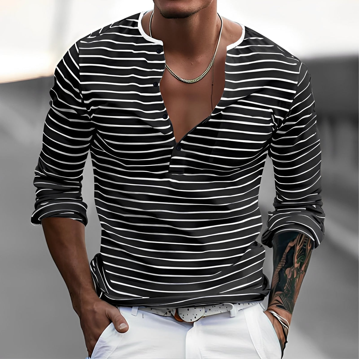 Thomson - Elegantes Langarmshirt mit Streifen