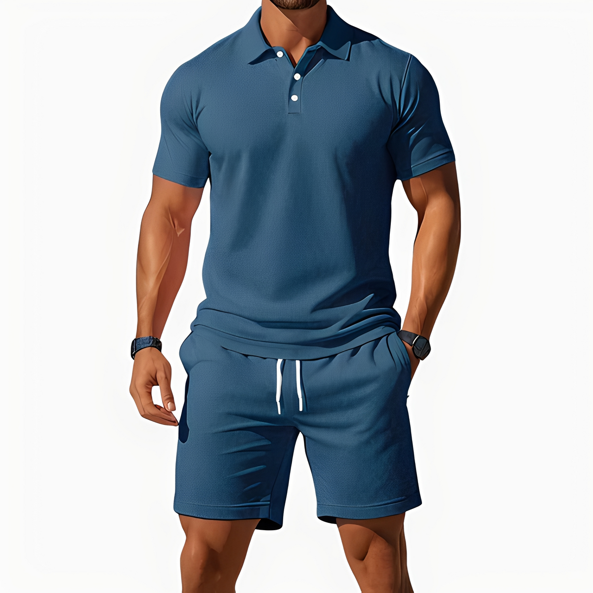 Aldrin - Trendiges Polo- und Short-Ensemble für Herren