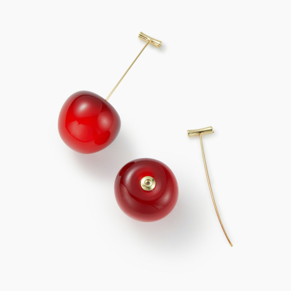 Rote Kirsch Ohrringe - Leichte Kirschohrstecker
