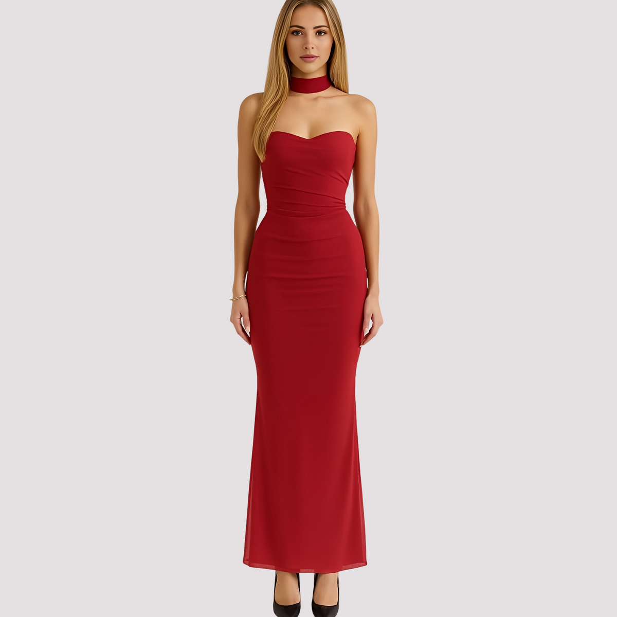 Antonia - Elegantes Choker-Kleid in enger Passform