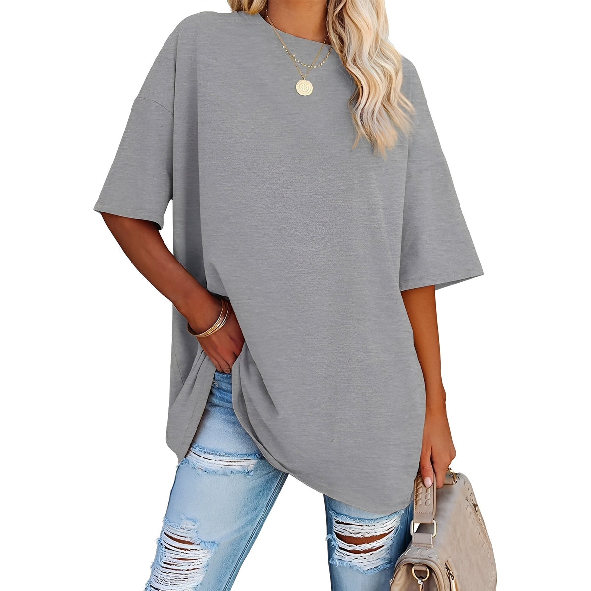 Alice - Weit geschnittenes T-Shirt mit breiten Schultern