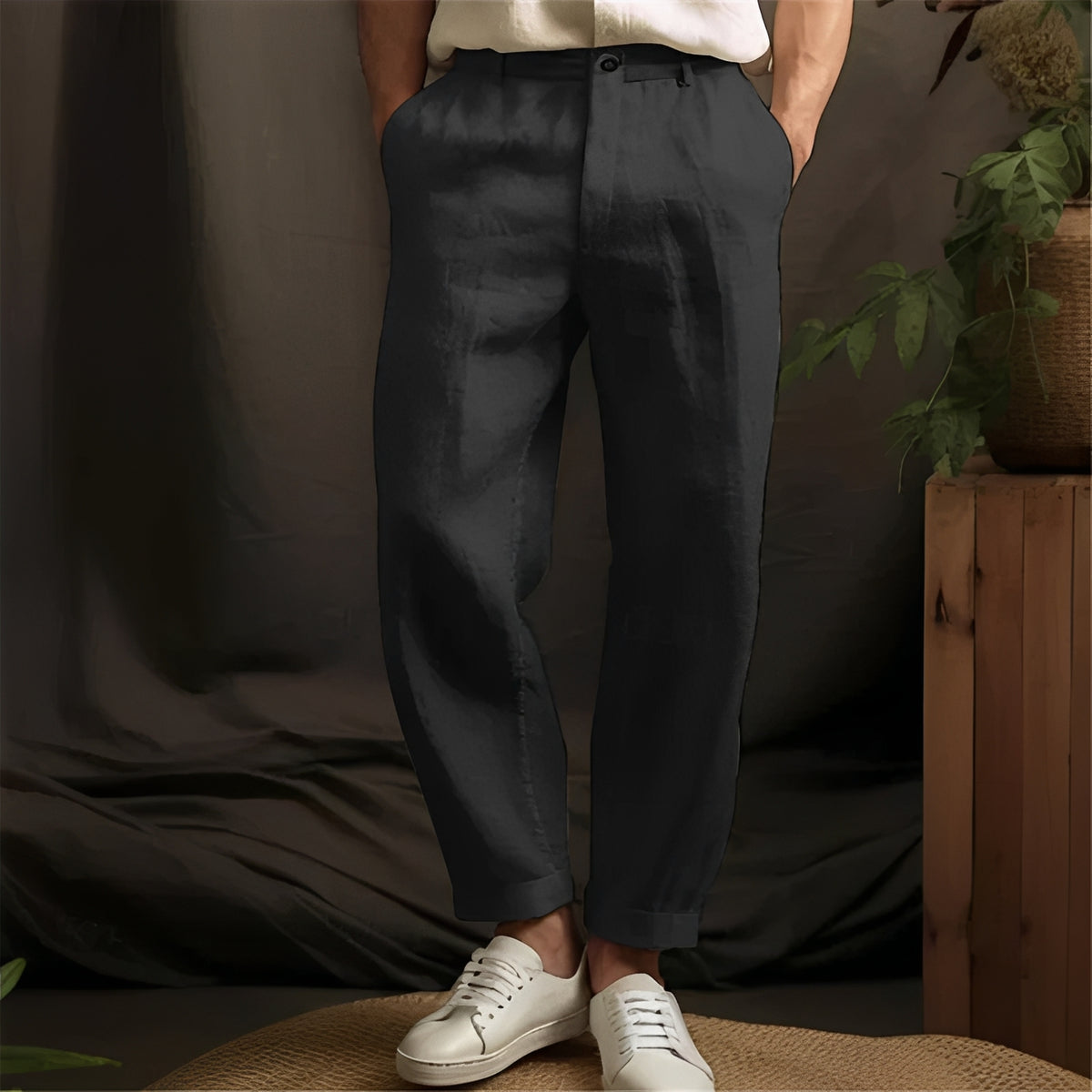Eugene - Lässige, gerade geschnittene hose für Herren