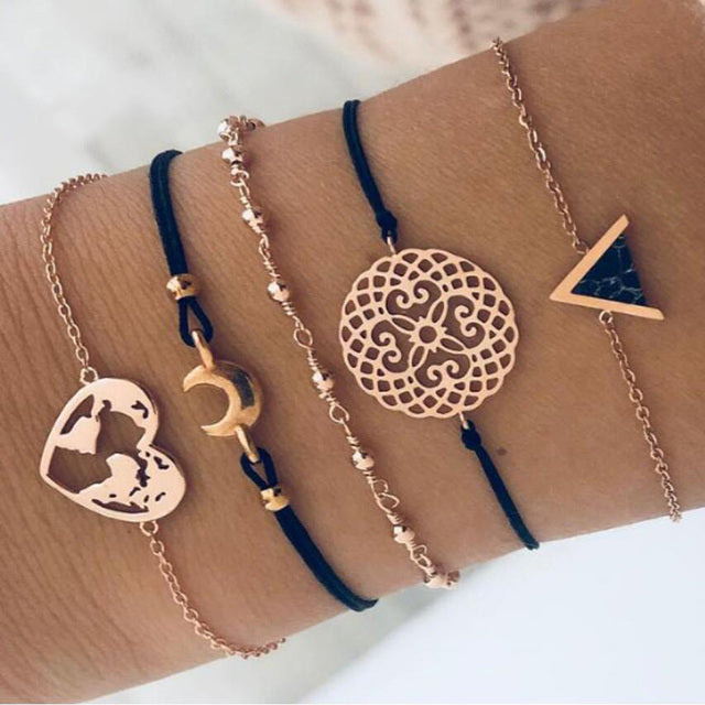 Alora – elegantes Armbandset in Limettengrün