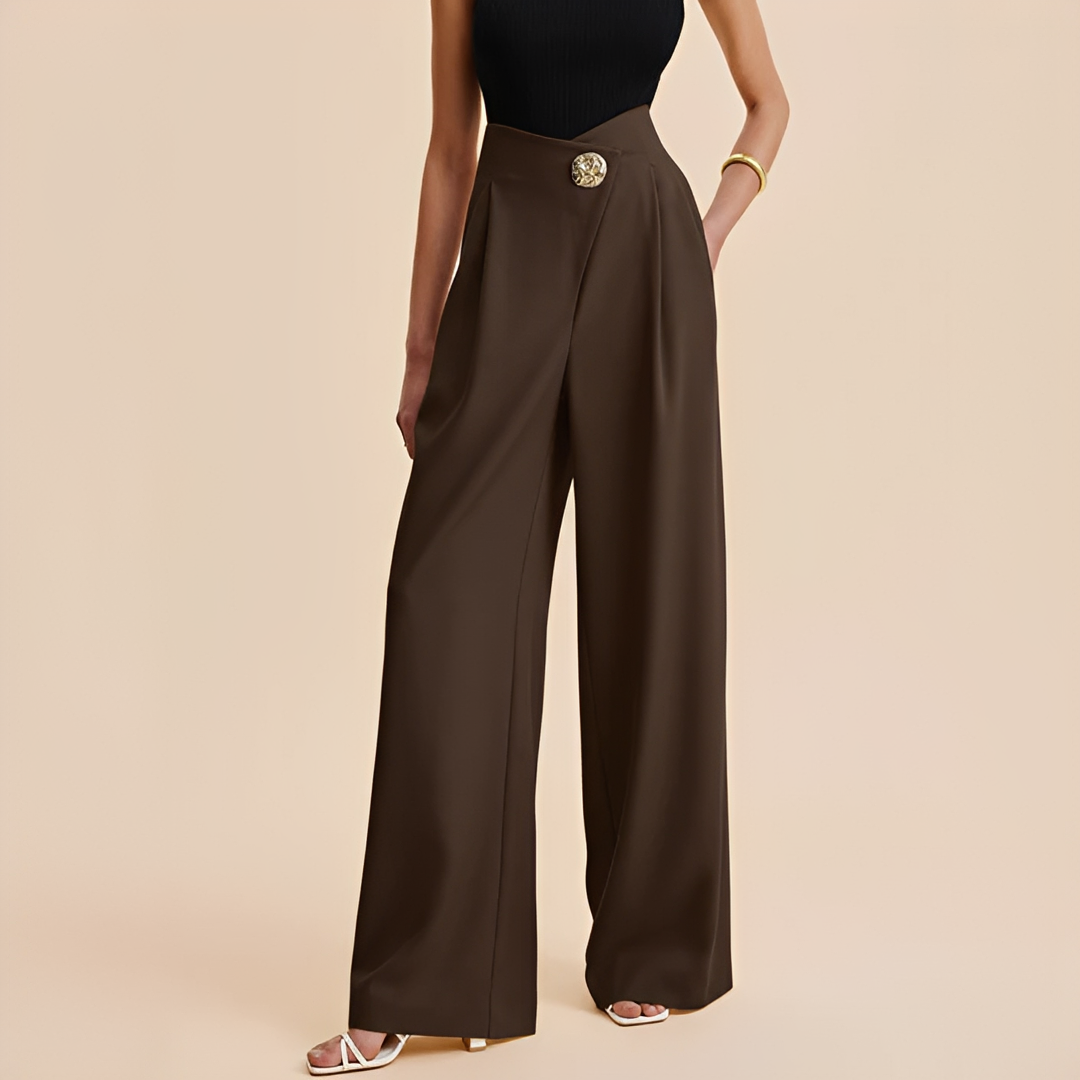 Joyce - Hochgeschnittene Weitbein-Hose
