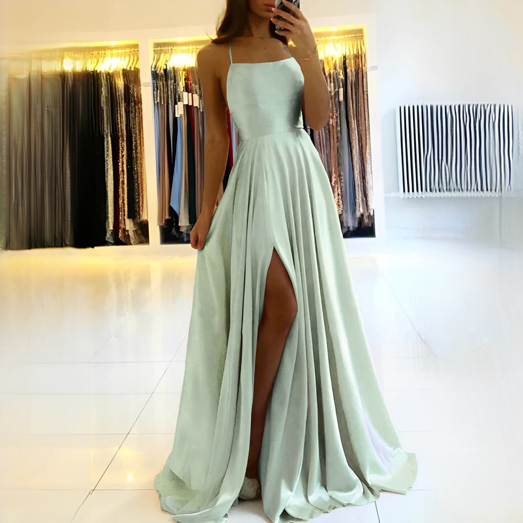 Shamcy - Stilvolles langes Kleid mit Schlitz