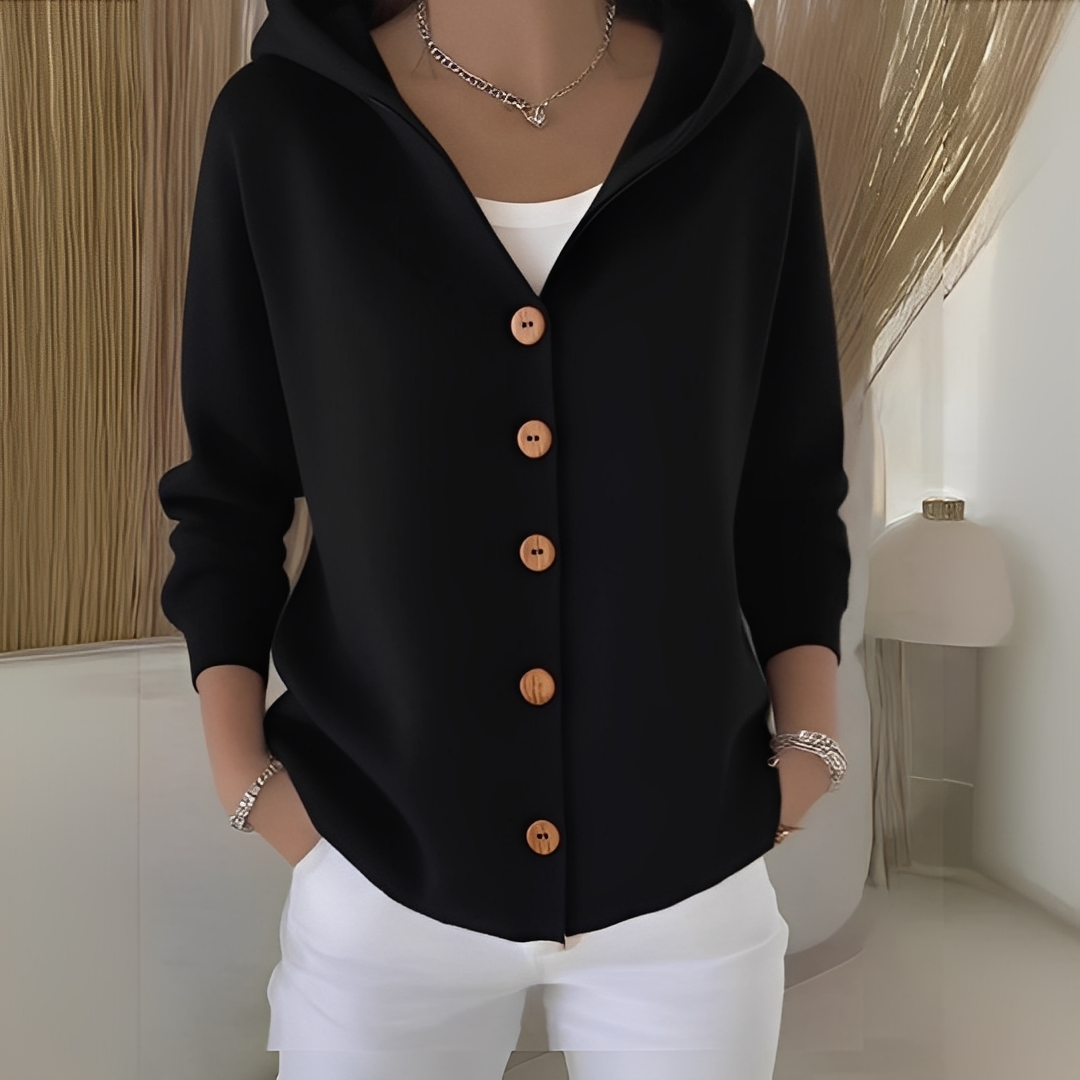 Orianne - Damen-Cardigan mit langen Baumwollärmeln