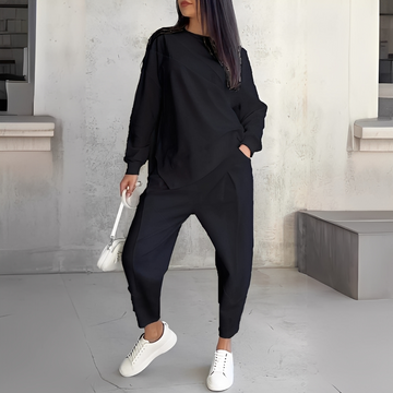 Mélisande - Damen-Set aus Pullover mit Rundhals und Hose