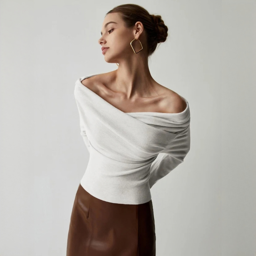 Yasmin - Edles, schulterfreies Oberteil