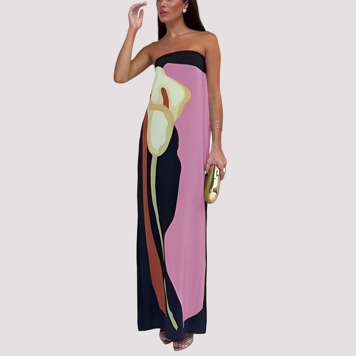 Samara - Elegantes Maxikleid ohne Schultern