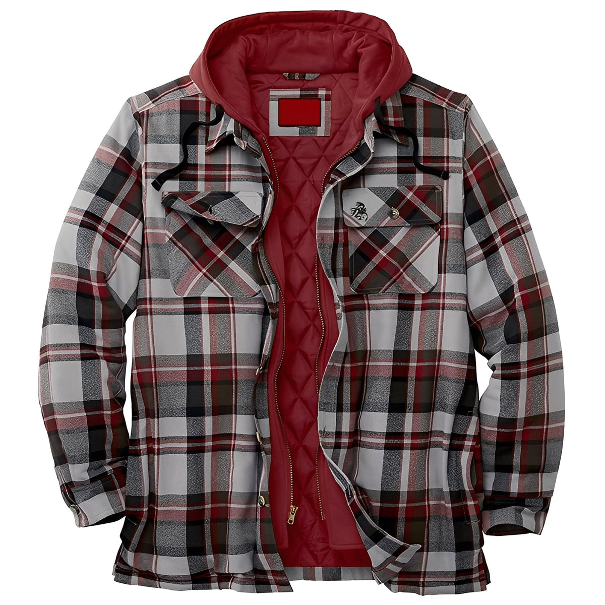 Flynn - klassische karierte Jacke mit Kapuze
