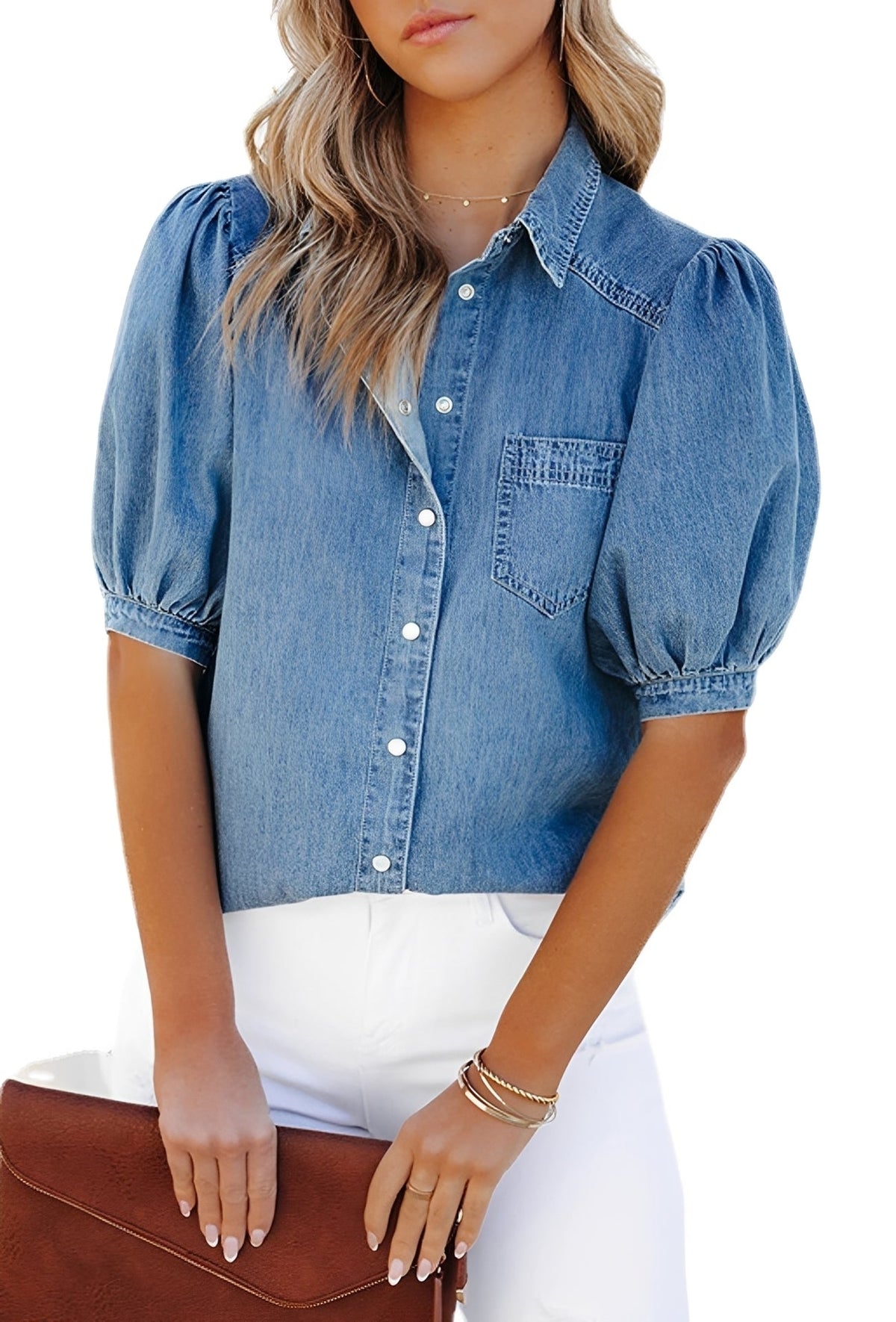 Mila - Trendiges Jeans-Hemd
