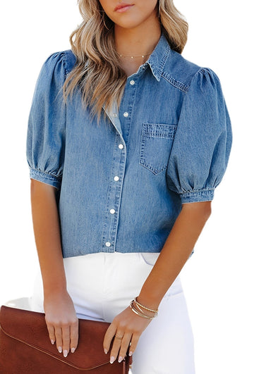 Mila - Trendiges Jeans-Hemd