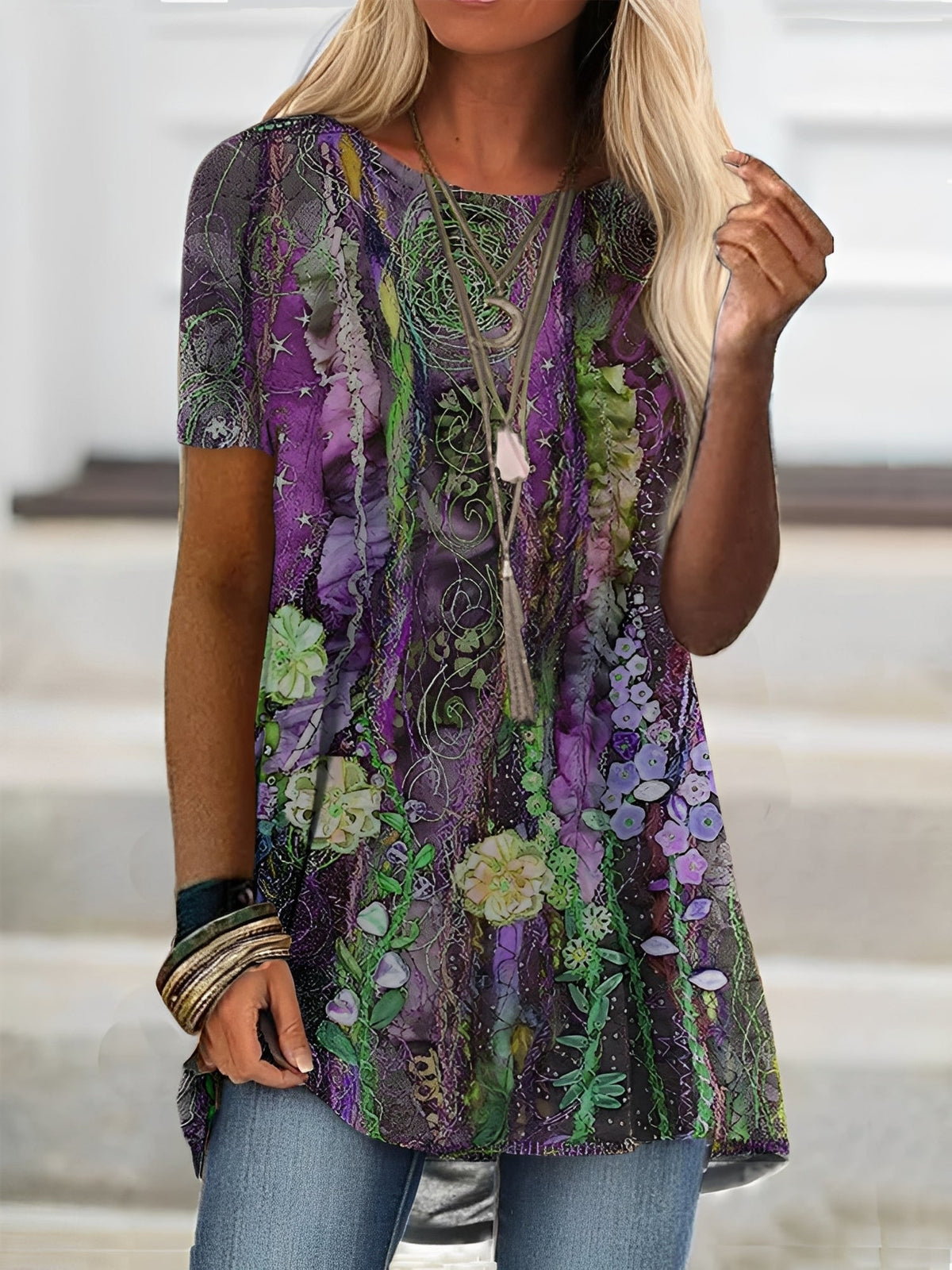 Rita - Schicke Bluse mit kurzen Ärmeln für Damen