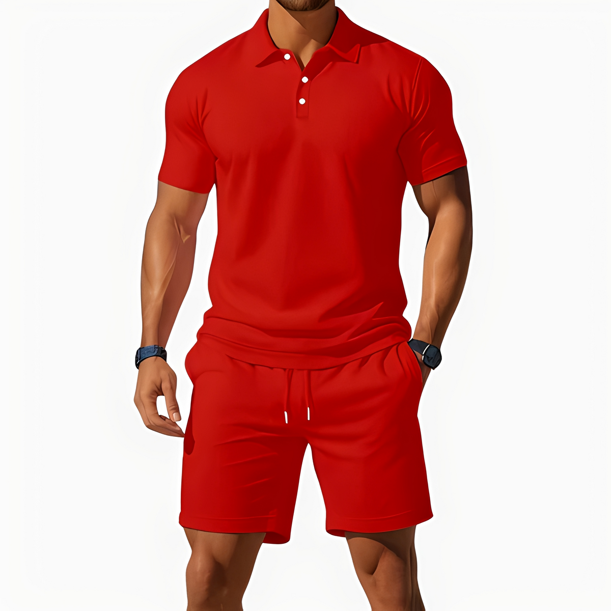Aldrin - Trendiges Polo- und Short-Ensemble für Herren