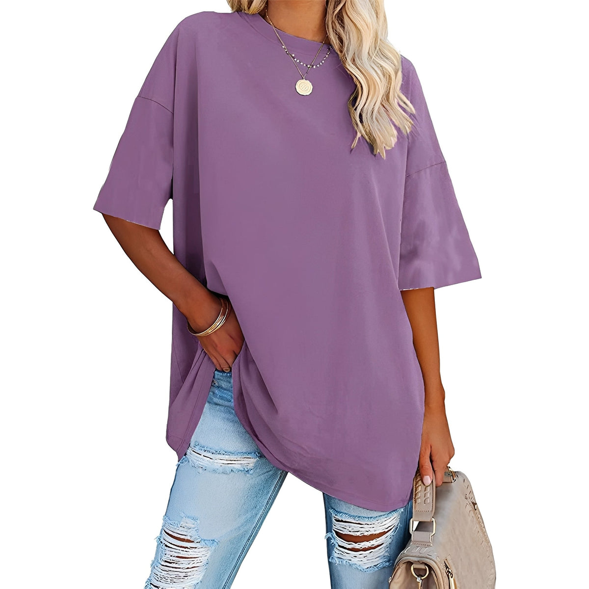 Alice - Weit geschnittenes T-Shirt mit breiten Schultern