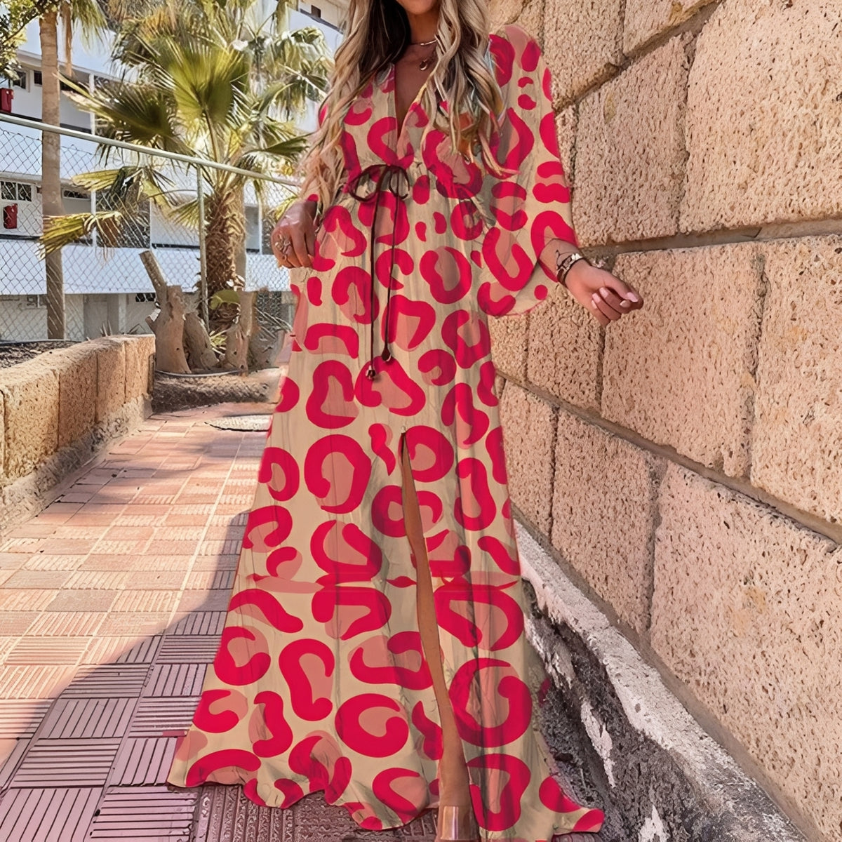 Elizabeth - Stilvolles, unregelmäßiges Maxikleid für Damen
