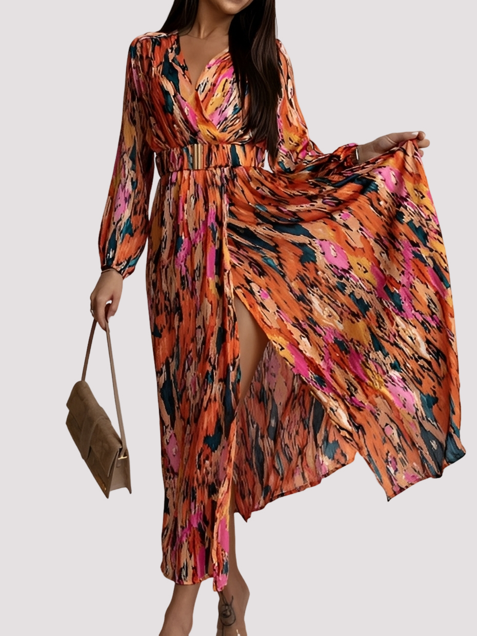 Alina - Stilvolles Bohemian-Kleid mit hohem Schlitz für Damen
