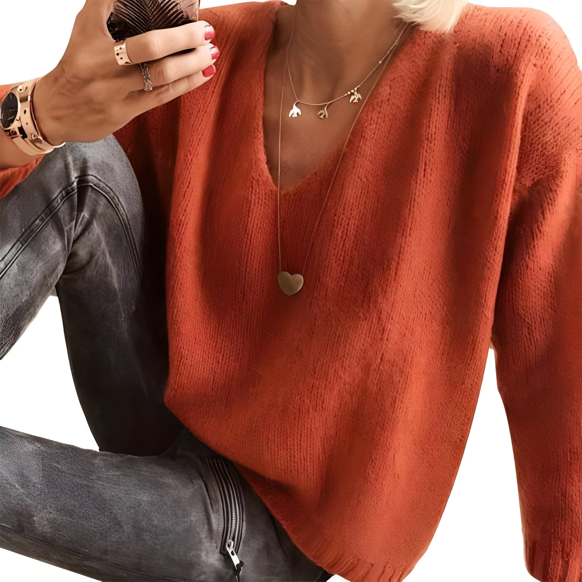 Dorris - Gemütlicher Damenpullover mit langen Ärmeln