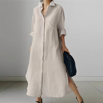 Patricia - Lässiges Oversize-Hemdkleid für Damen
