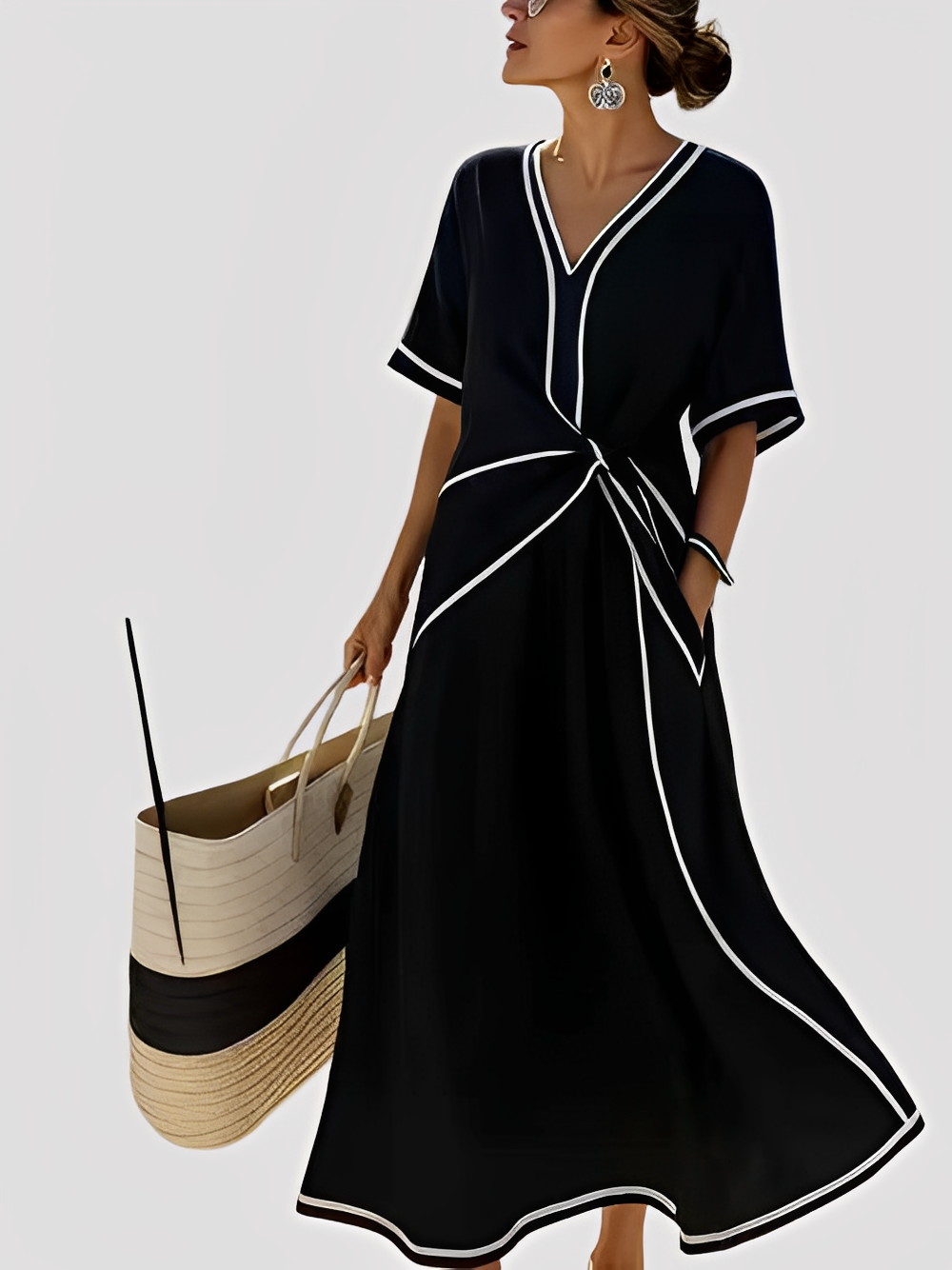 Mabel - Elegantes, lässig geschnittenes Damen-Maxikleid