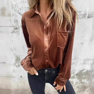Jessie - Bluse mit langen Ärmeln und Knöpfen