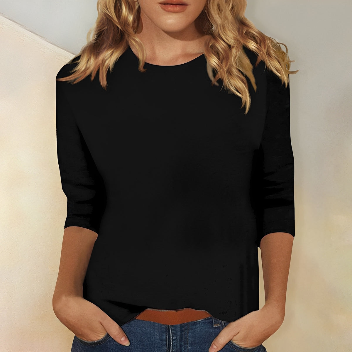 Kathryn - Lässiges Shirt mit 3/4-Ärmeln für Damen