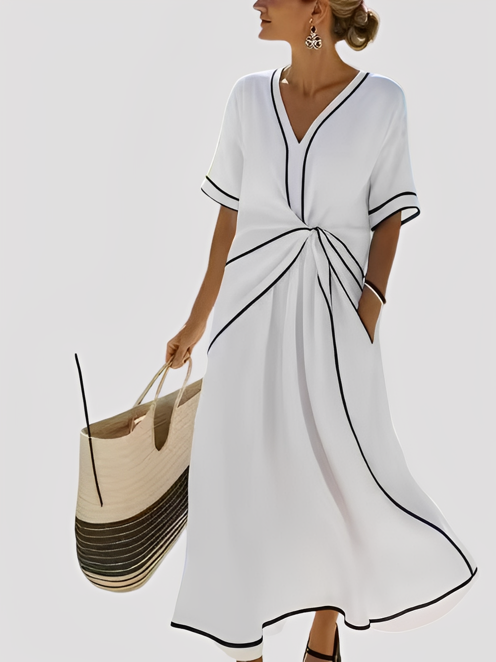 Mabel - Elegantes, lässig geschnittenes Damen-Maxikleid