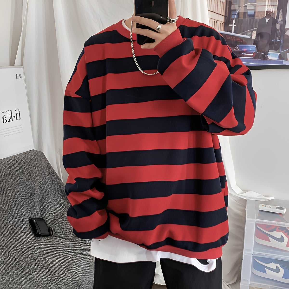 Christian - Locker sitzender, gestreifter Herrenpullover