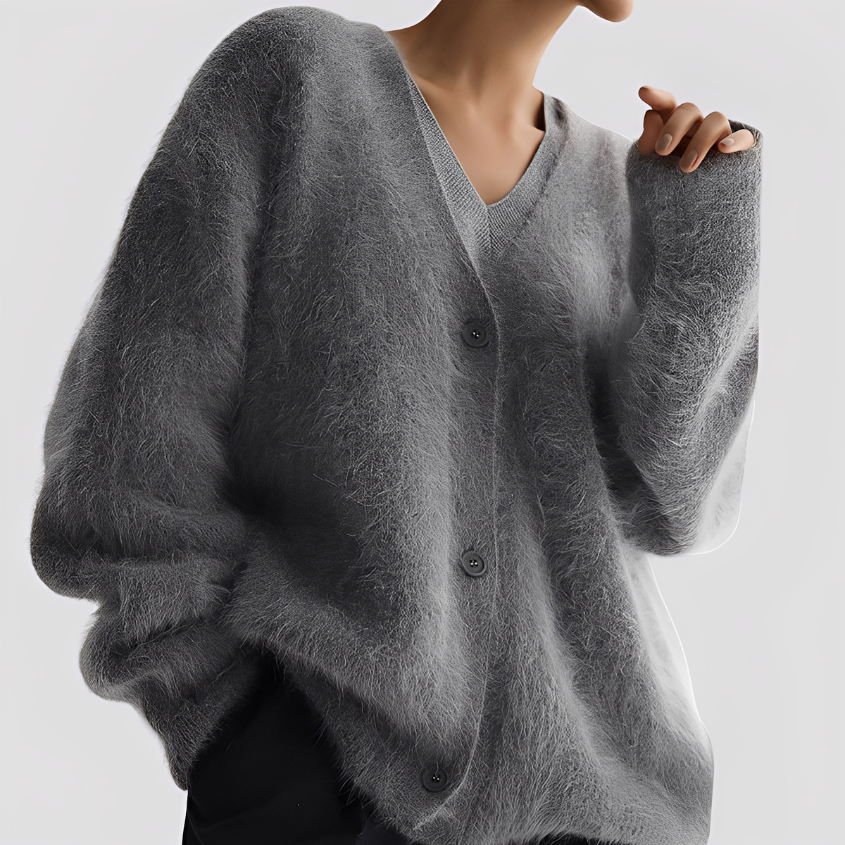 Lavena - Bequemer Pullover mit Knopfleiste