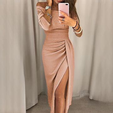 Cristy - Stilvolles Damenkleid ohne Schultern