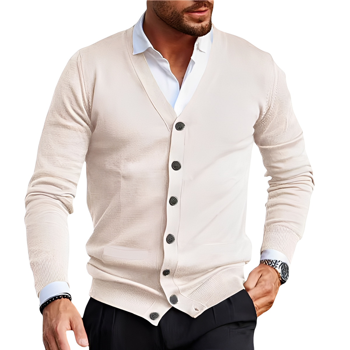 Holden - Komfortable und warme Knopfjacke