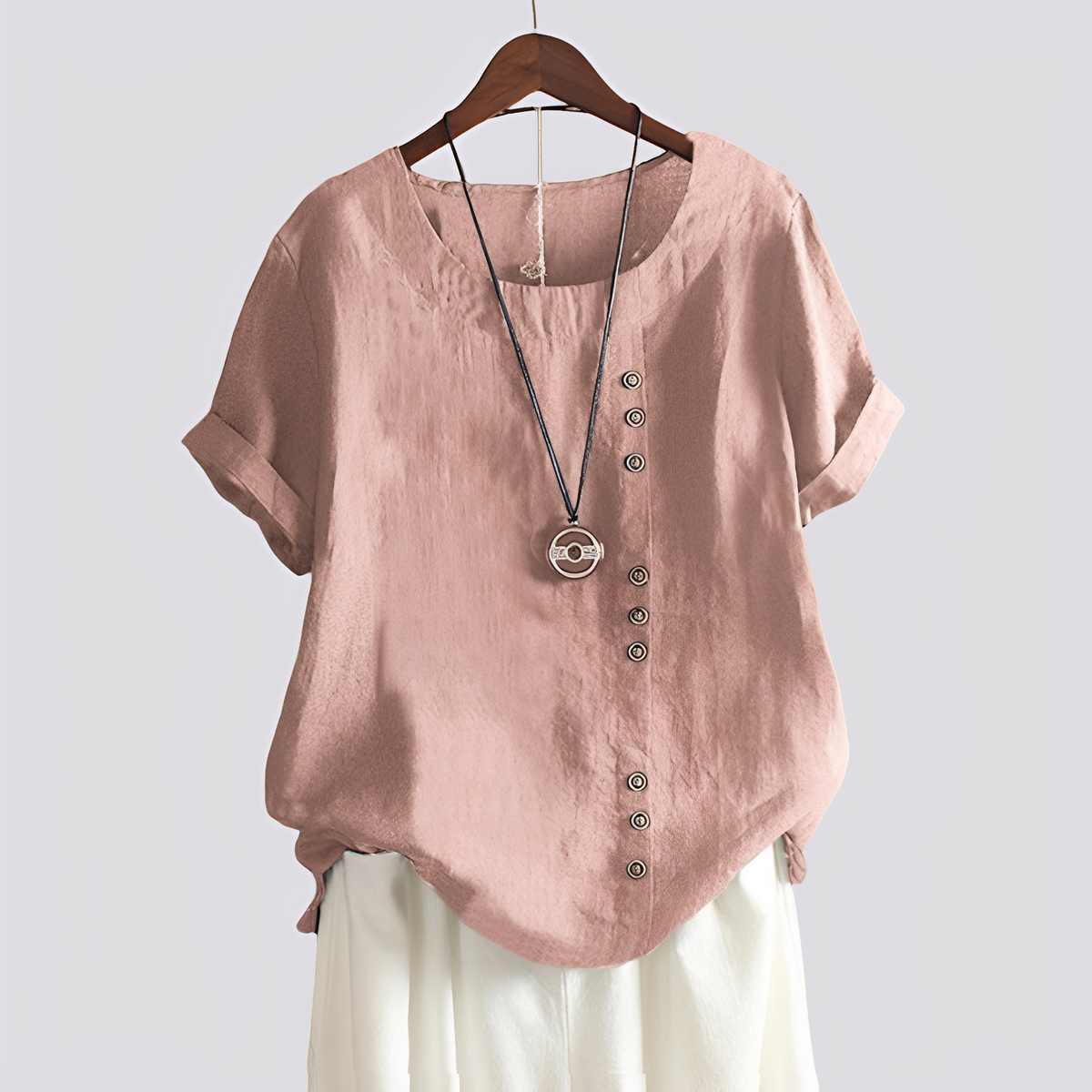 Isabelle - Bequemes Shirt mit kurzen Ärmeln für Damen