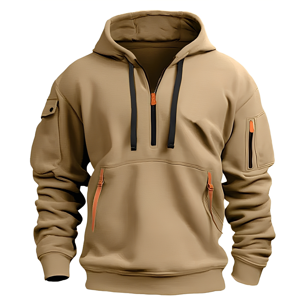 Paxton - Bequeme Hoodie-Jacke mit halbem Reißverschluss
