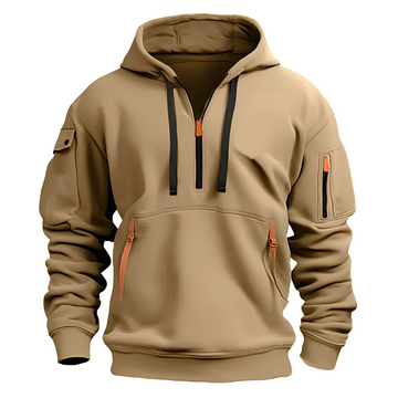 Paxton - Bequeme Hoodie-Jacke mit halbem Reißverschluss