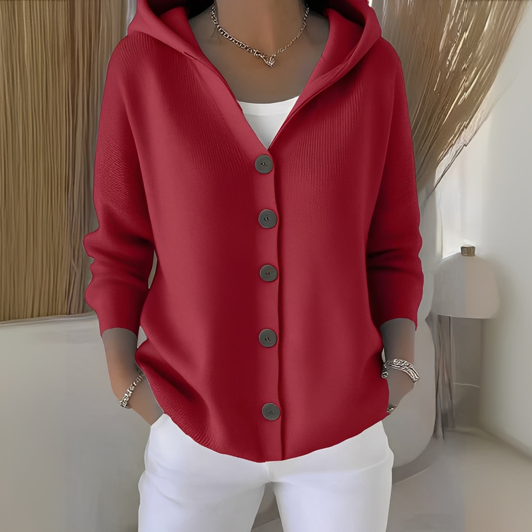 Orianne - Damen-Cardigan mit langen Baumwollärmeln