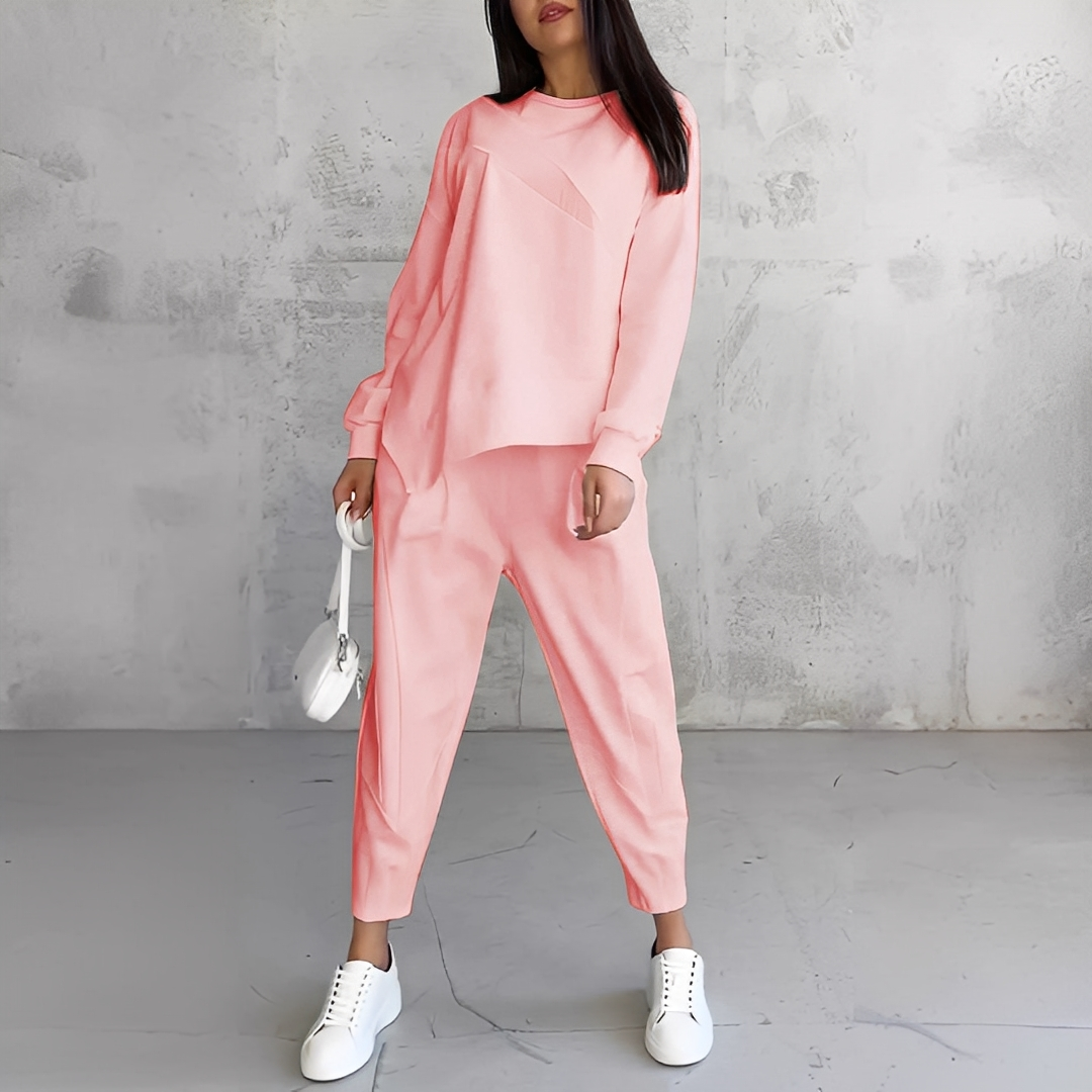 Mélisande - Damen-Set aus Pullover mit Rundhals und Hose
