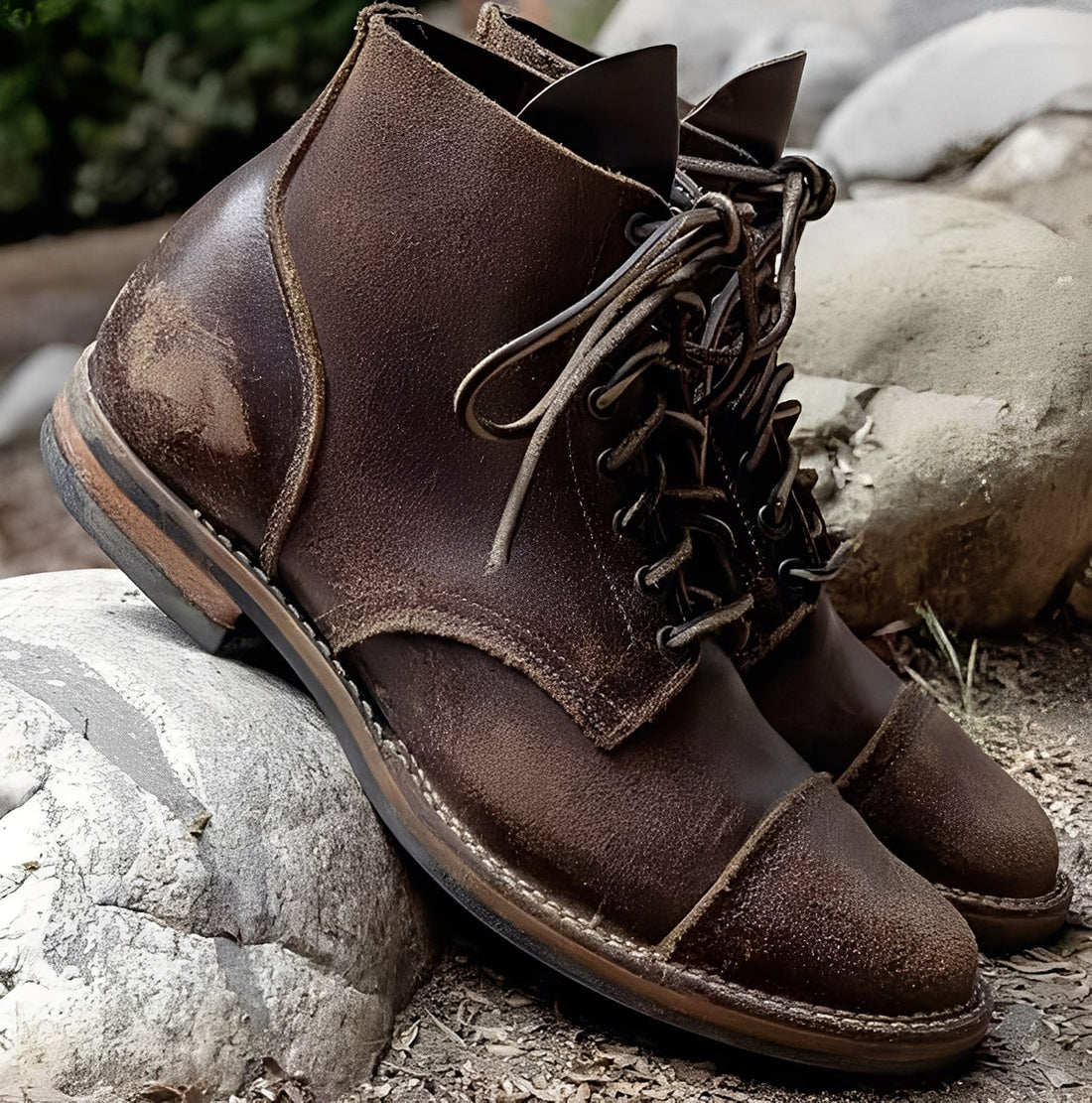 Lucrèce - Vintage-Stil Schnürstiefel