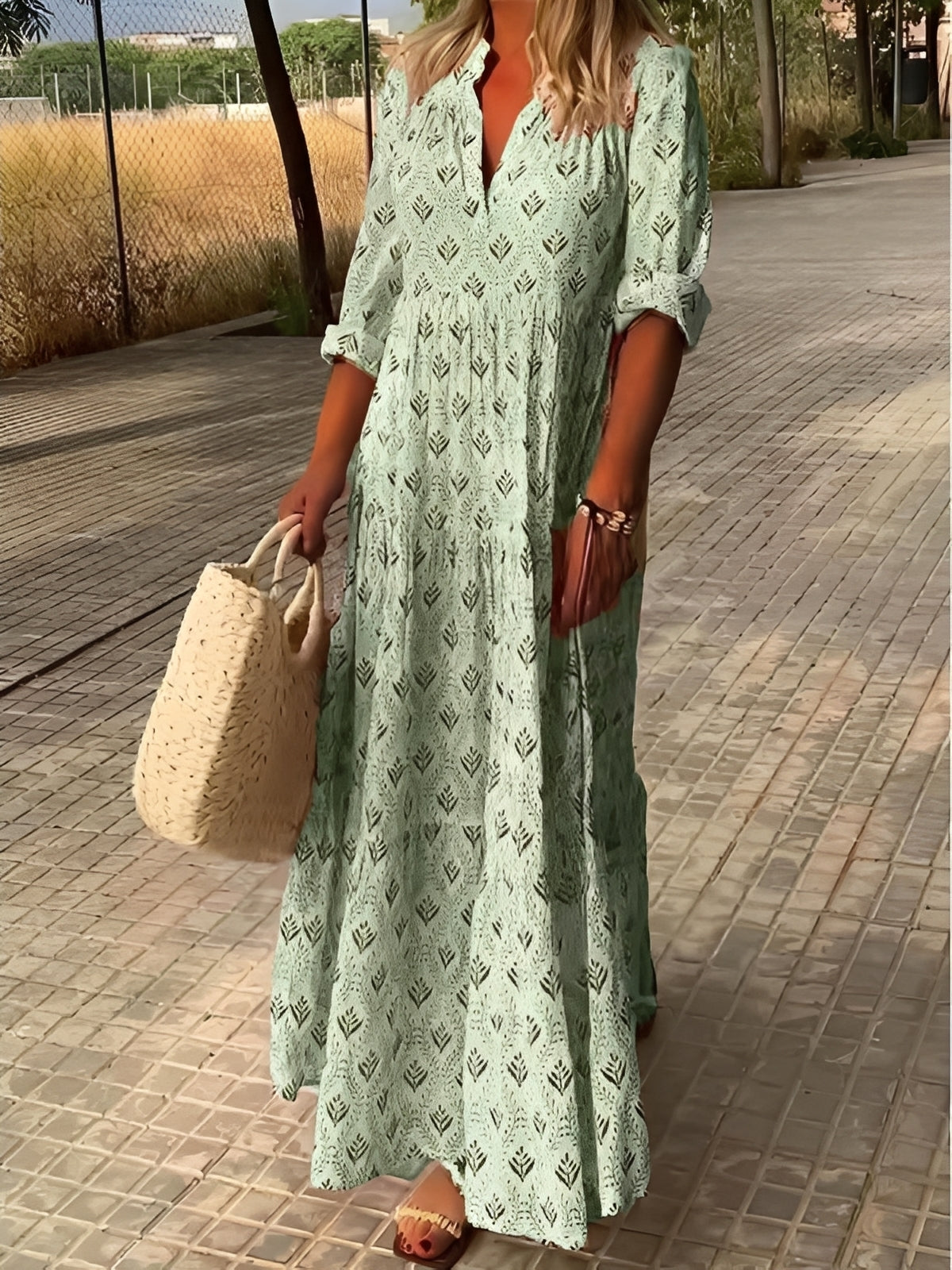 Yasmine - Lässiges, locker geschnittenes Maxikleid für Damen