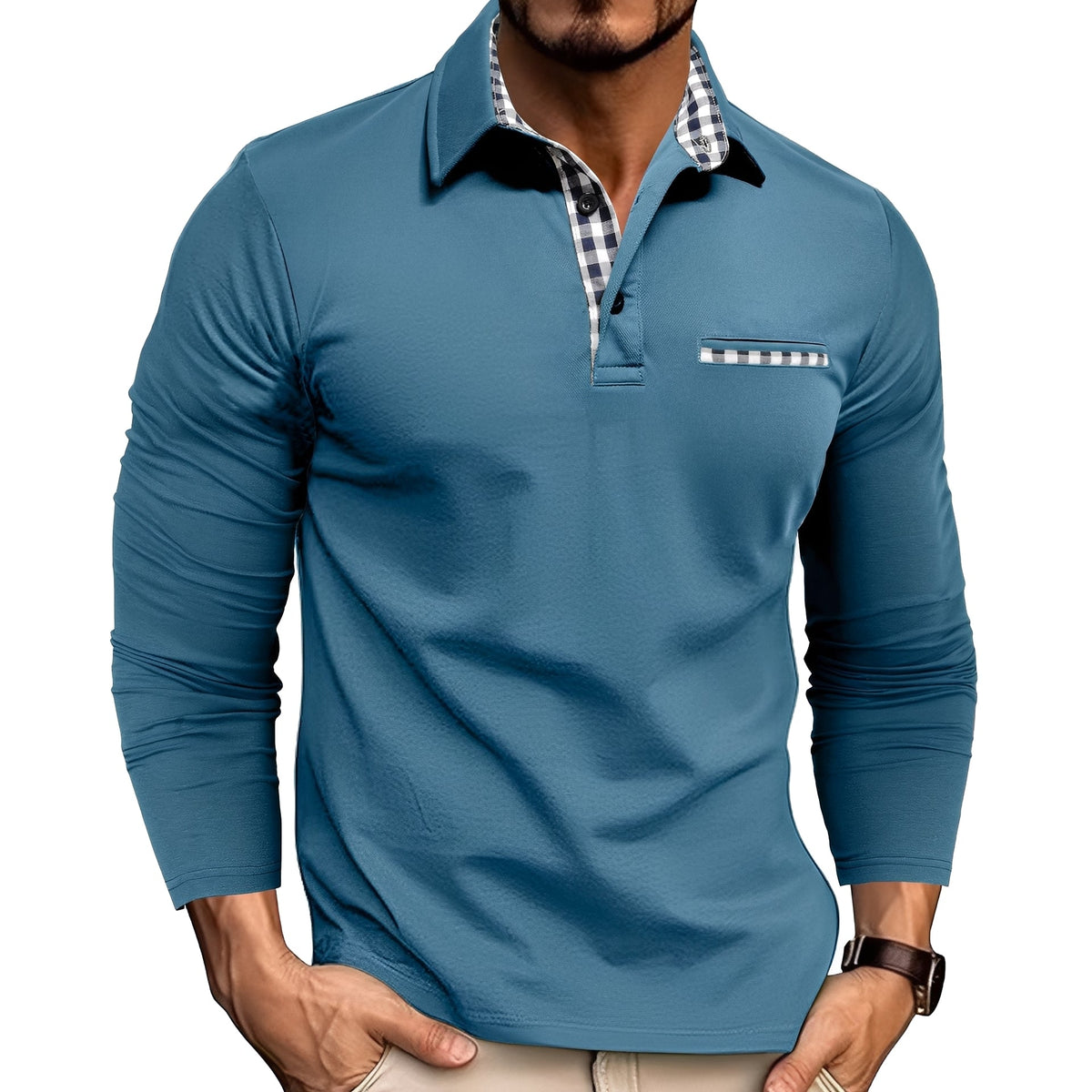 Rupert - Leichtes langes Herren-Poloshirt