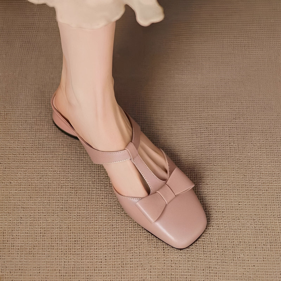 Jean - Stylische Mule-Sandalen mit Schleife