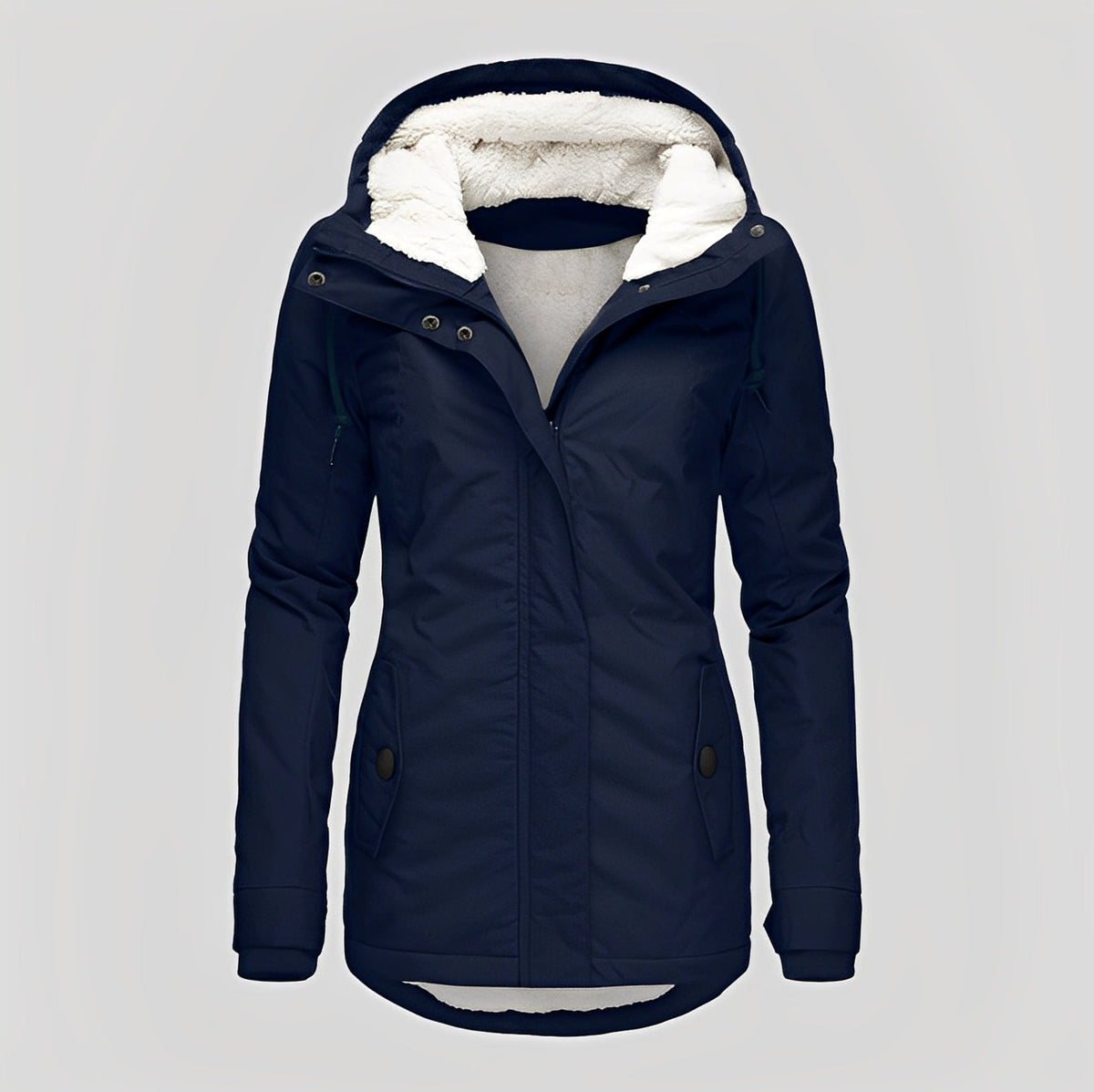 Earleen - Angenehme und flauschige Jacke mit Kapuze