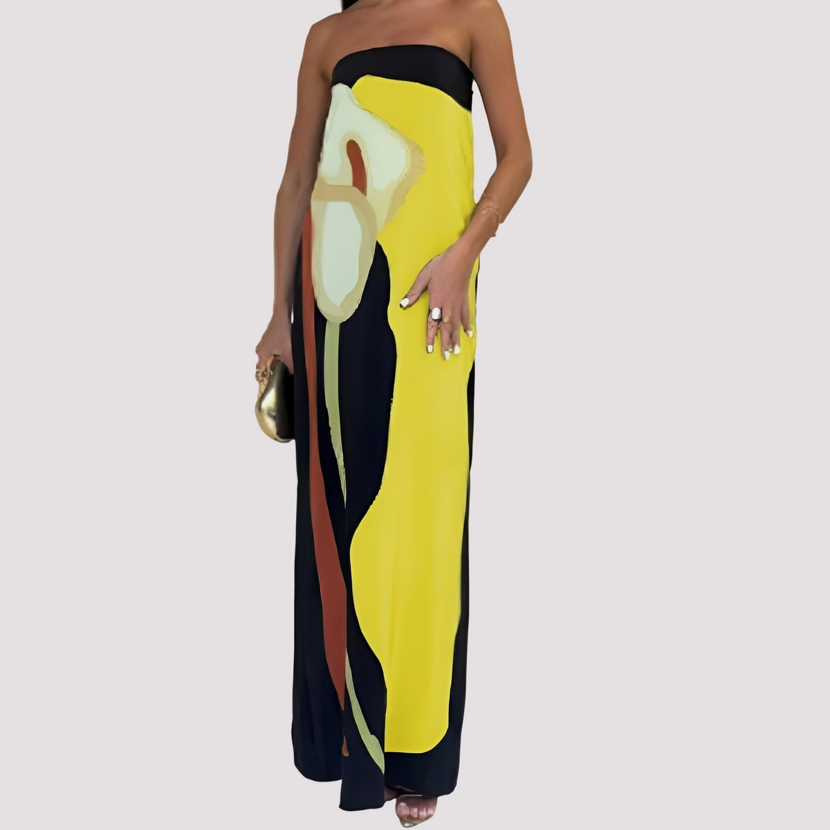 Samara - Elegantes Maxikleid ohne Schultern