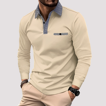 Aidan - Schickes Langarm-Poloshirt für Herren