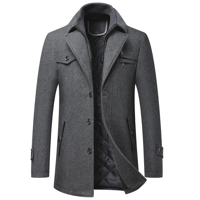 Keith - Eleganter, dicker Herren-Wollmantel